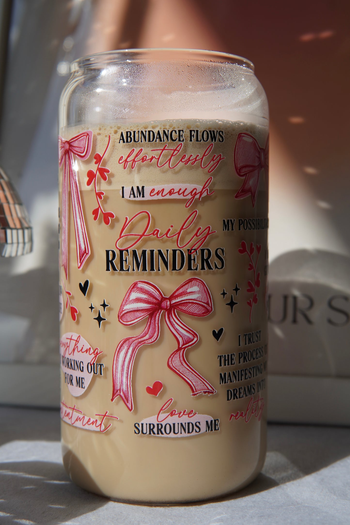 Trinkglas Daily Reminders