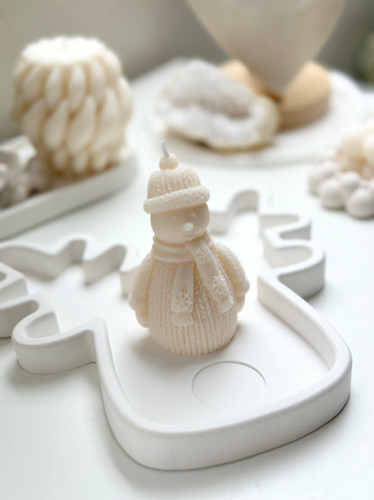 Schneemann Kerze